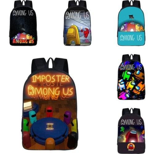 New Among Us Game Surrounding Student Schoolbag Space Werewolf Cartoon Large-capacity Outdoor Backpack Lightening Backpack