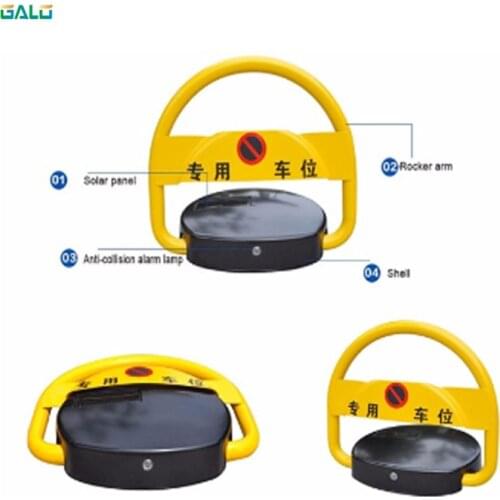 Portable solar remote control parking space protector car parking lock