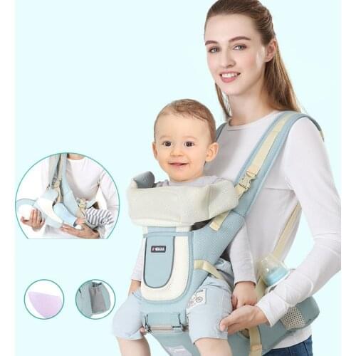 0-36M Baby Pure Cotton Carrier Waist Stool Front Hold Multifunctional Infant Four Seasons Universal Front Rear Dual Use Stool