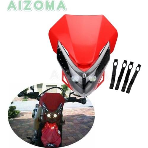Enduro Motocross LED Headlight Fairing SMD Headlamp for Yamaha Suzuki Honda WRF DRZ CRF CRM XR 125 250 300 450 R/L/M Universal