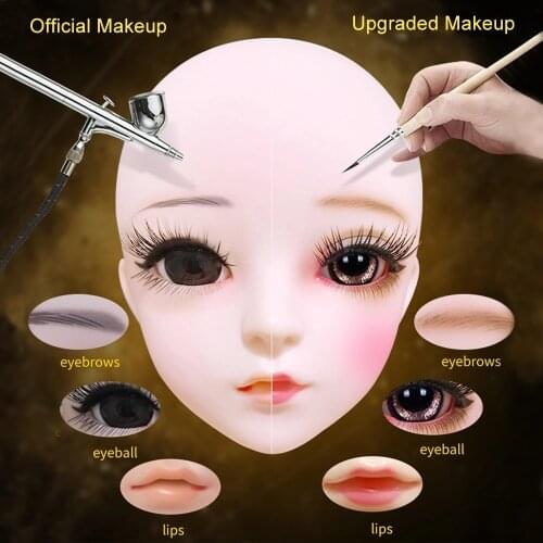 Upgraded Hand-painted Makeup , Can Be Opened Head And Changeable Eyes ( Need Place With Doll )