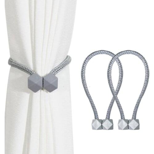 1Pc Magnetic Curtain Clip Tied Back Decoration Cubic Hanging Ball Curtain Frame Rope Belt Accessories Home Decoration