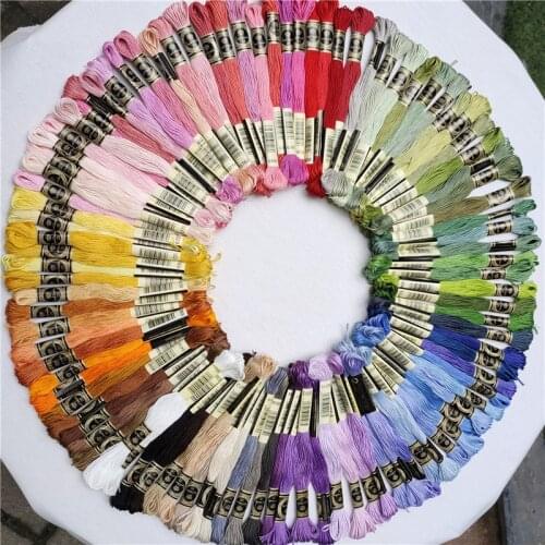 100pcs/set High quality 100% Egyptian Long-staple Cotton Embroidery Thread Cross Stitch Thread