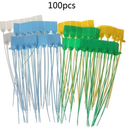 100PCS Disposable Cable Ties Pull-Tite Security Seals Self Lock Pull Tight Seals