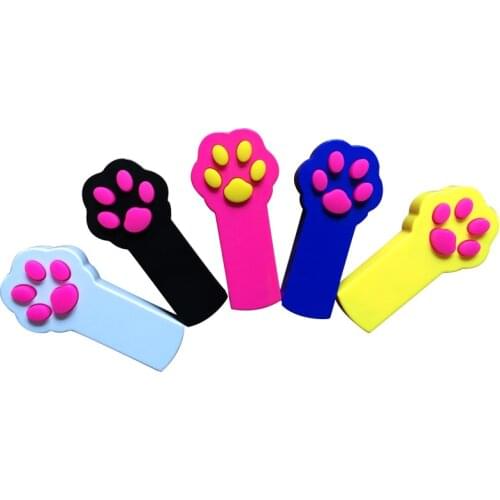 120pcs New Footprint Shape LED Light Laser Toys Laser Tease Funny Cat Rods Pet Cat Toys Creative W0055