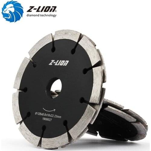Z-LION 1PC 125mm Diamond Saw Blade Dual Tuck Point Cutting Disc Dry Wet Sandwich Circular Wheel Concrete Floor Brick Wall Chaser