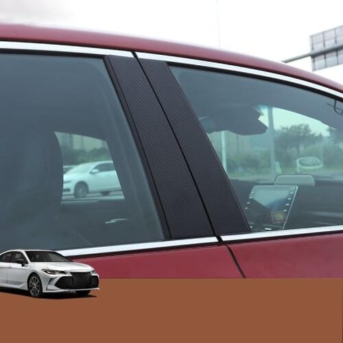 Car window post sticker Carbon fiber sticker B column sticker Special car Accessories For Toyota AVALON 2019 2020