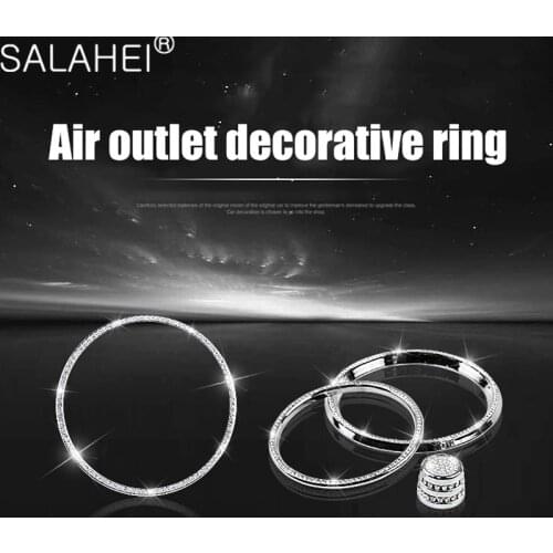 Car Air Outlet Cticker Instrument Panel Air outlet Decoration Ring Sticker for Mercedes Benz E Class E200L E300L Accessories