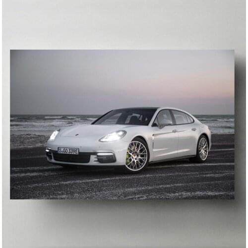 Vehicle Posters and Prints Luxury car Panamera 4 White Car Canvas Paintings Modern Wall Art Picture for Living Room Decor