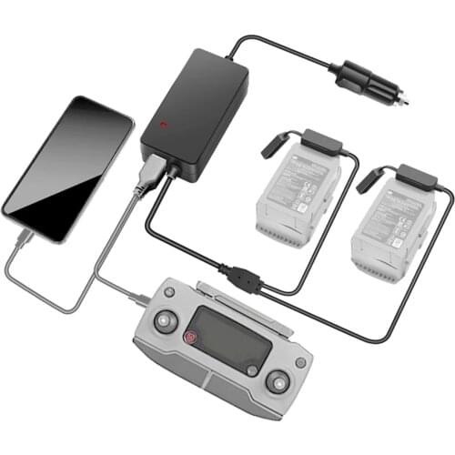 Fast Car Charger for DJI Mavic 2 Zoom Intelligent Flight Battery Charging Hub Outdoor Charger Mavic 2 Pro Car Charging Adapter