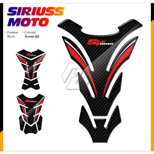 3D Carbon-look Motorcycle Tank Pad Protector Case for Suzuki SV1000 SV 1000 Decals
