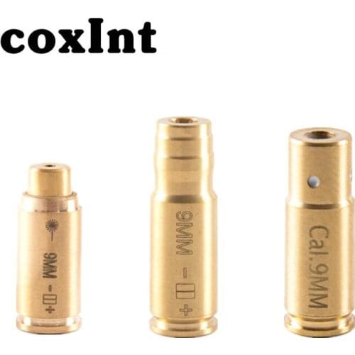 CoxInt Hunting Red Dot Laser Boresighter 9mm Pistol Red Laser Bore Sight 9mm Cartridge Boresighter Tactical Red Boresighter