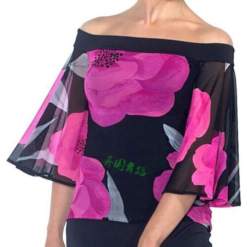 Exotic dance modern dance collar horn in practice long sleeved coat T15001