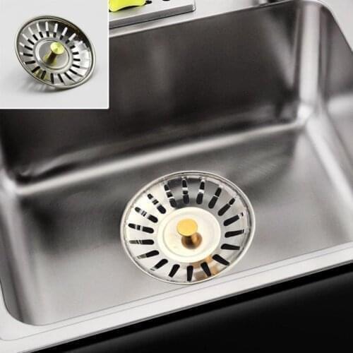 1 pcs Stainless Steel Kitchen Sink Strainer Stopper Waste Plug Sink Filter Bathroom Basin Sink Drain Deodorization Accessories