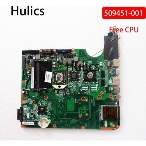 Hulics Original mainboard for HP Pavilion DV6 DV6Z dv6-1000 laptop motherboard DDR2 509451-001 main board free CPU