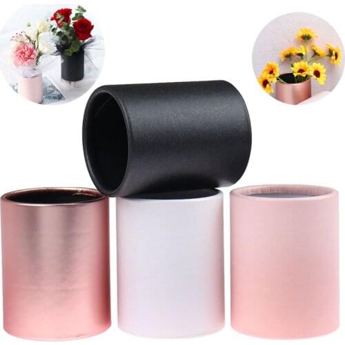 Mini Paper Packing Case Lid Hug Bucket Vase Replacement Florist Gift Storage Box