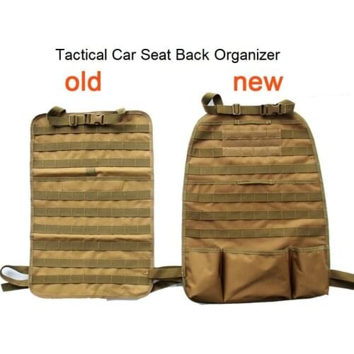 Multifunction Outdoor Tactical Molle Car Seat Organizer Waterproof Molle Nylon Seat Back Organizer Car Seat Cover Protector Gear