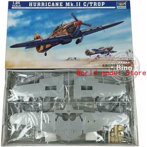 1/24 Trumpeter Hawker Hurricane Mk.IIC/Trop Fighter Aircraft 02416 Model DIY