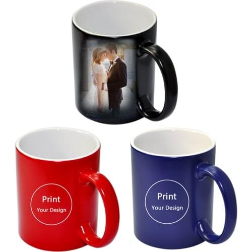 Custom Photo Magic Mug Heat Sensitive Ceramic Mugs Personalized Color Changing Coffee Milk Cup Gift Print Pictures H1128