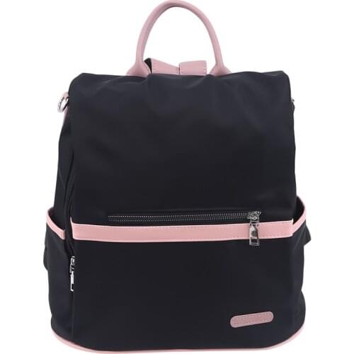 2021 Casual Oxford Backpack Women Black Waterproof Nylon School Bags for Teenage Girls High Quality Fashion Travel Tote Packbag