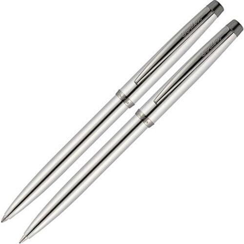 SERESSTORE Scrikss 108M Prestige Stainless Steel Ballpoint + Mechanical Pen (0.5mm)-Stationery-Mechanical Pencil-School Supplies