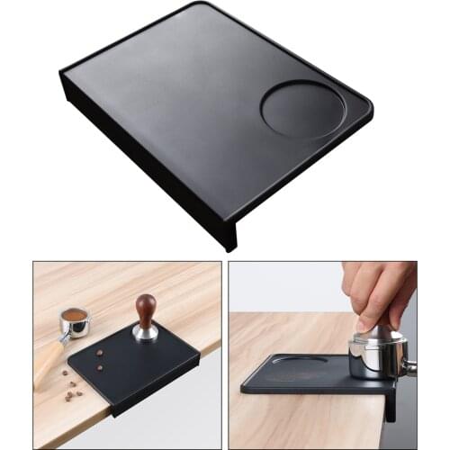 Anti-skid Coffee Tamper Mat Tamp Rest Holder Corner Edge Powder Pad Protect Your Worktop Black Office Bar Shop Tamping Mat