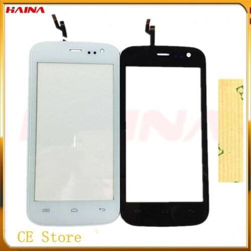 10pcs/lot Touchscreen Mobile Phone Touch Glass For Explay Golf Touch Screen Digitizer Panel Window Lens Sensor + 3m tape tools