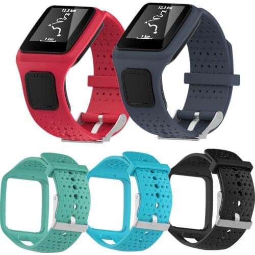 Silicone Strap for TomTom Multi Sport / Cardio / GPS Smart Watch Band Sports Bracelet Replacement for TomTom Runner 1 Series