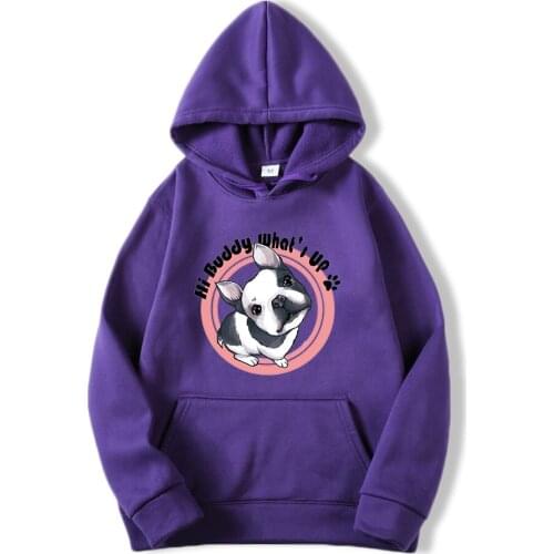 Cartoon Funny Dog Manga Hoodies Mens Casual Long Sleeve Sweatshirts Fleece Fashion Simple Streetwear Harajuku Autumn Hooded Men