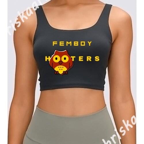 Femboy Hooters Clothing Brown Owl Tank Top Female Spring O Neck Top Tee Knitted Design Leisure Anti-Wrinkle Vest