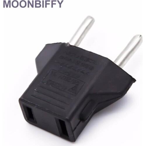 Universal US To EU Plug USA To Euro Europe Travel Wall AC Power Charger Outlet Adapter Converter 2 Round Socket Input Pin New