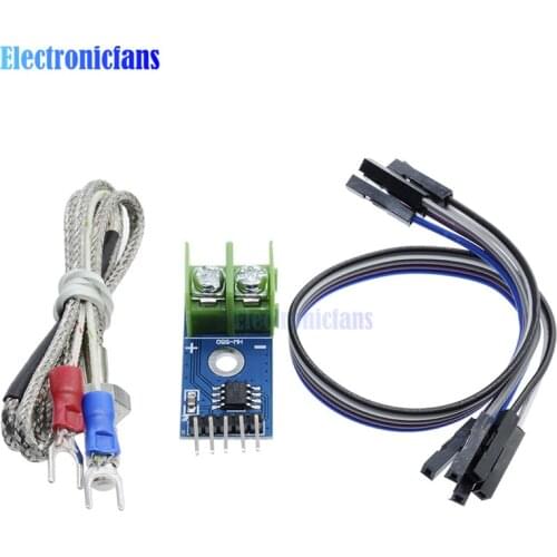 1Set MAX6675 K-type Thermocouple Temperature Sensor -200~1300C Range SPI Module 4Pins Wire 5V DC For Arduino