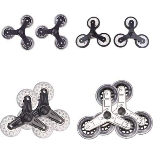 1 Pair Stair Climbing Shopping Cart Replacement Wheels for Shopping Laundry Cart