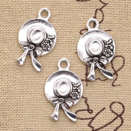 8pcs Charms Ms. Cap Hat 16x25mm Antique Pendant Fit Vintage Tibetan Silver Color DIY Handmade Jewelry