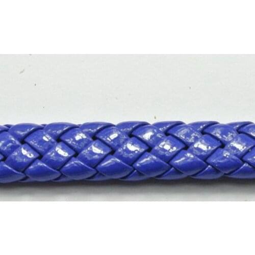 16.4 Feets Royal Blue Flat Braided Bolo Synthetic Leather Cord 10X4mm