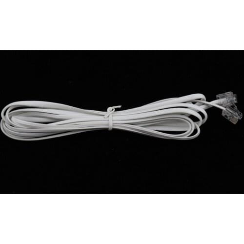 3Meters RJ11 To RJ11 Cable 6Pin ADSL Router Modem Phone 6p2c White