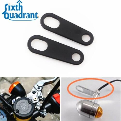 2 Pcs Universal Motorcycle Black Rear Turn Signal Relocater Holder Shock Bracket for Most of motorcycles custom applications