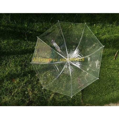 200pcs/lot Free Shipping 34" Big Clear Cute Bubble Deep Dome Princess Umbrella Mushroom transparent umbrella