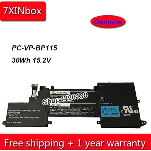 7XINbox 30Wh 1980mAh 15.2V Genuine PC-VP-BP115 PC-VP-BP116 Laptop Battery For NEC 4ICP4/48/76 4ICP4/48/78 Series Tablet