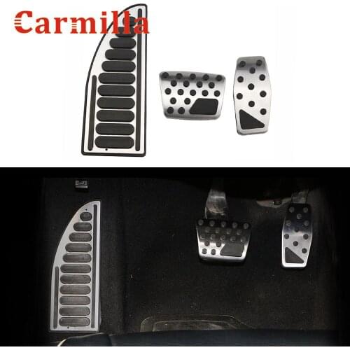 Carmilla Stainless Steel Car Pedals for Fiat 500X 2015 2016 2017 2018 2019 2020 Brake Pedal Cover Rest Pedals Accessories