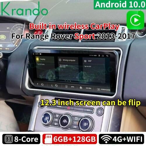 Krando 12.3" Android Full Touch AC Panel LCD Display for Land Rover Range Rover Sport L494 2013-2017 car multimedia tablet