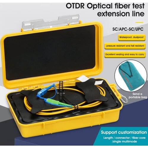 Free shipping SC/UPC-SC/APC OTDR Dead Zone Eliminator,Fiber Rings ,Fiber Optic OTDR Launch Cable Box 1km SM 1310/1550nm