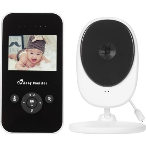 2.4G Wireless Baby Monitor with Camera Video Monitor with 2.4 Inch LCD Screen Microphone Two-Way Talk Temperature Detection