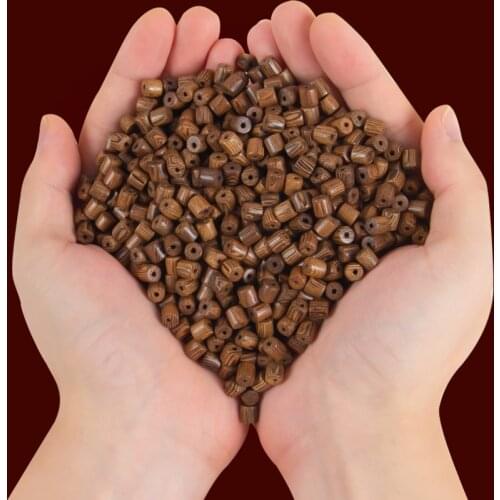 6/8mm Natural Wenge Wood Beads Wooden Barrel Beads For Bracelets Necklace Handmade Jewelry DIY Components Making Accessories