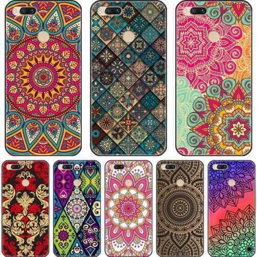 Cases For Xiaomi Mi 5 5C 5S 5X 6 6X Plus Mandala Flower Luxury Case Silicone Back Cover For Xiaomi Mi A1 A2 8 Lite SE Phone Case