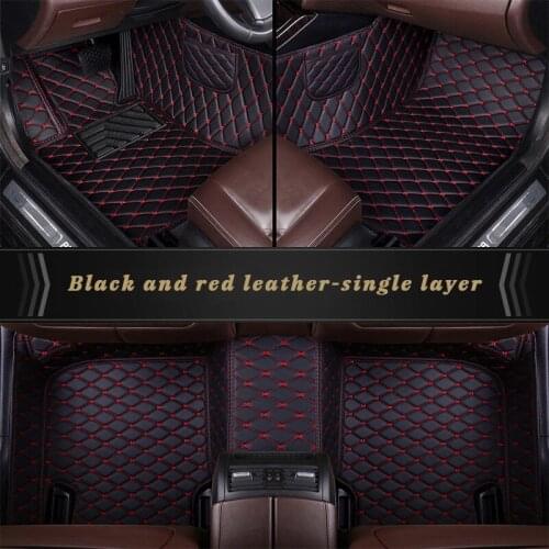 Black Car floor mats for peugeot 207 308 2008 407 208 partner 5008 3008 508 sw 301 rifter rcz 307 107 t9 607 206 accessories
