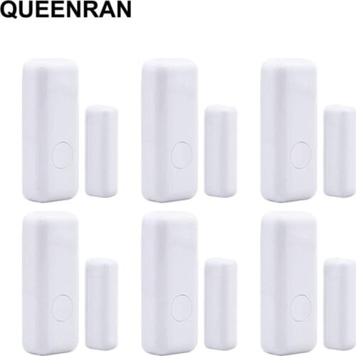 6pcs Wireless Door Window Magnetic Sensor For 433MHz WIFI GSM Door Open Contact Detector Alarm System For Smart Home Security