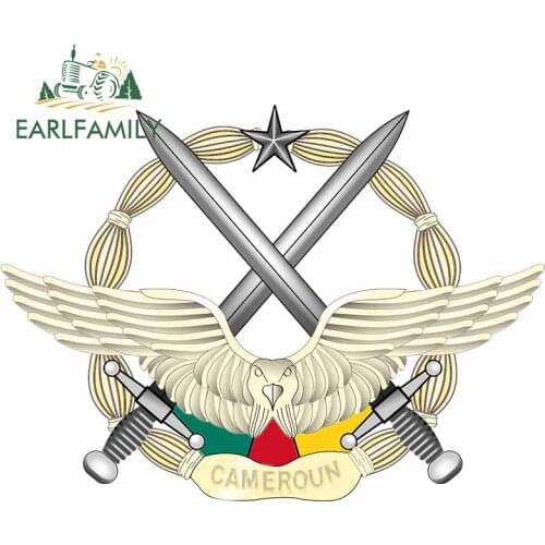 EARLFAMILY 13cm x 9.6cm for Cameroun Logo Personality Decal Surfboard Motorcycle Bumper Custom Printing Windshield Car Stickers