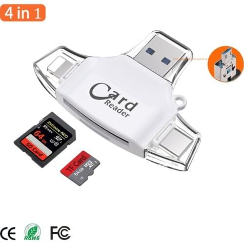 Micro SD TF Card Reader Flash Memory card adapter for Apple iPhone iPad Android Phone MacBook Computer