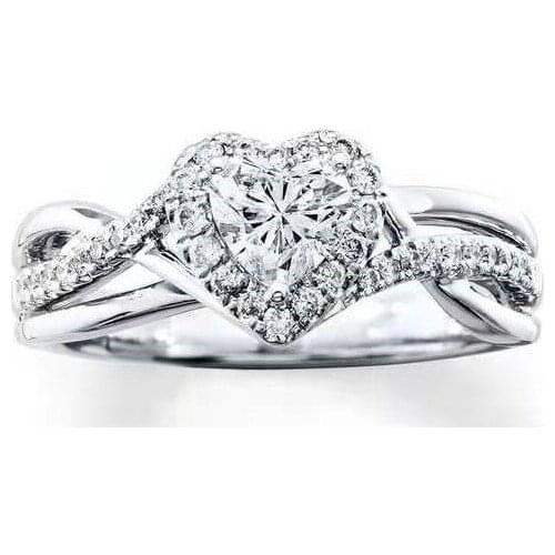 Milangirl Classic Ring Female Cross Love Small Full Crystal Zircon Ring Popular Female Hand Jewelry Factory Direct Sales